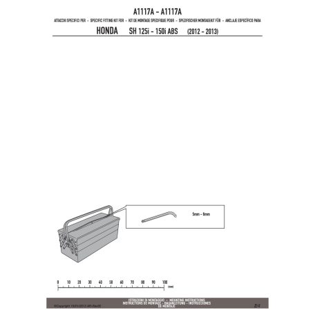 Plexi-szélvédő TARTÓ Honda SH 125I-150I ABS (12-16) GIVI