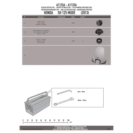 Plexi-szélvédő TARTÓ HONDA SH MODE 125 (13-20) GIVI