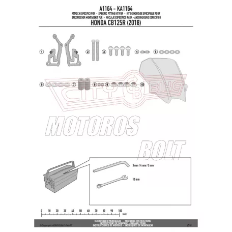 Plexi-szélvédő Honda CB 125 R (2018-2024) / Honda CB 300 R (2018-2024) GIVI