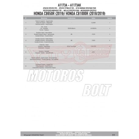 Plexi-szélvédő TARTÓ Honda CB 650 R (2019-2020) / Hona CB 650 R (2021-2023) / Honda CB 1000 R (2018-2020) GIVI