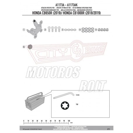 Plexi-szélvédő TARTÓ Honda CB 650 R (2019-2020) / Hona CB 650 R (2021-2023) / Honda CB 1000 R (2018-2020) GIVI