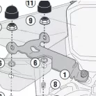 Plexi-szélvédő TARTÓ Honda CB 750 Hornet (2023-2024) GIVI
