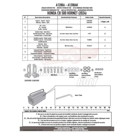 Plexi-szélvédő TARTÓ HONDA CB 500 HORNET (24) GIVI