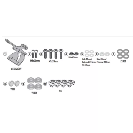 Rögzítő készlet GIVI szélvédőhöz (HONDA CB 650 R 2024-2025)