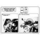 Plexi-szélvédő Yamaha V-Max 1200 GIVI