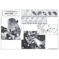 Plexi-szélvédő TARTÓ BMW R 1200 R (06-10) GIVI