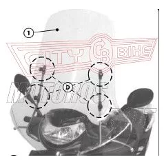 Plexi-szélvédő TARTÓ Honda SH 125-150 (01-04) GIVI