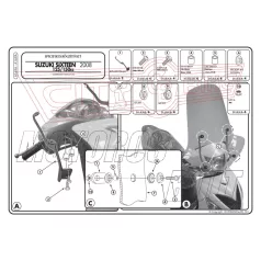 Plexi-szélvédő TARTÓ Honda SH 125-150 (01-04) GIVI