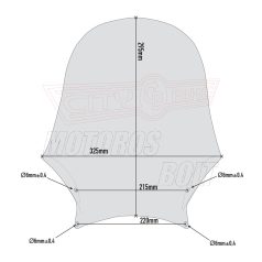   Plexi-szélvédő Benelli Imperiale 400 (20-24) / Kawasaki Z900 RS (18-24) / Triumph Speed Twin 1200 (19-20) GIVI