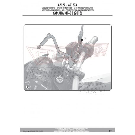 Plexi-szélvédő YAMAHA MT-03 321 (2016-2019) GIVI