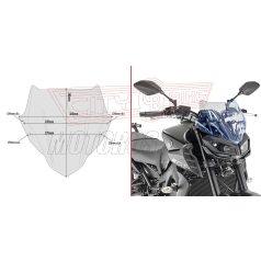 Plexi-szélvédő Yamaha XSR 700 (2016-2018) GIVI