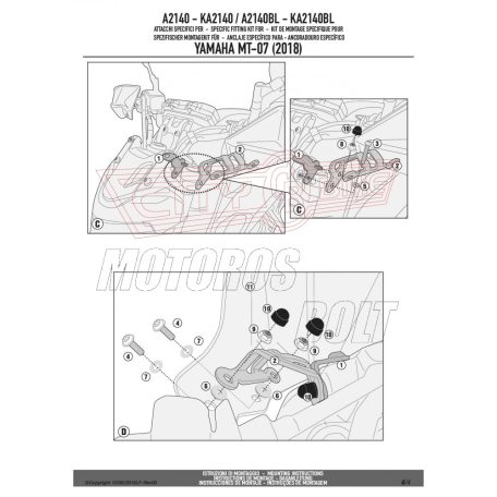 Plexi-szélvédő YAMAHA MT-07 (2018-2019) GIVI