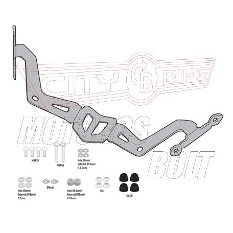 Plexi-szélvédő TARTÓ Yamaha MT-03 (2020-2024) GIVI