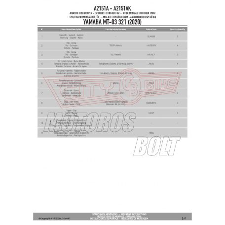 Plexi-szélvédő TARTÓ Yamaha MT-03 (2020-2024) GIVI