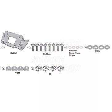 Plexi-szélvédő TARTÓ YAMAHA MT-09/MT-09 SP (21-23) GIVI