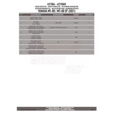 Plexi-szélvédő TARTÓ YAMAHA MT-09/MT-09 SP (21-23) GIVI
