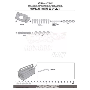 Plexi-szélvédő TARTÓ YAMAHA MT-09/MT-09 SP (21-23) GIVI