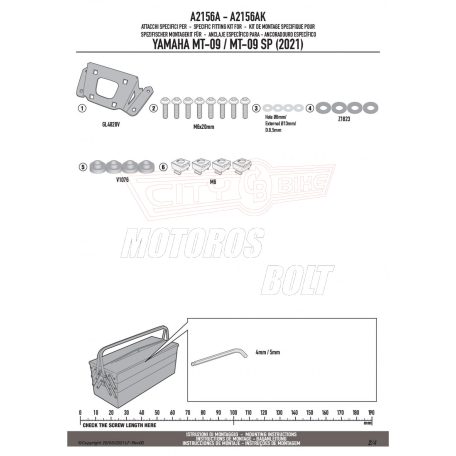 Plexi-szélvédő TARTÓ YAMAHA MT-09/MT-09 SP (21-23) GIVI