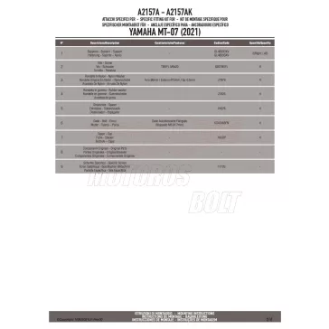 Plexi-szélvédő TARTÓ YAMAHA MT-07 (21-24) GIVI