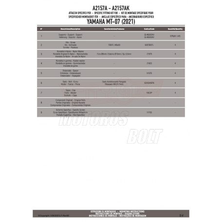 Plexi-szélvédő TARTÓ YAMAHA MT-07 (21-24) GIVI