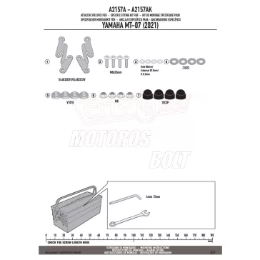 Plexi-szélvédő TARTÓ YAMAHA MT-07 (21-24) GIVI