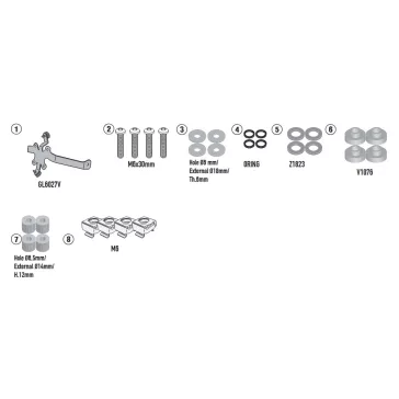   Rögzítő készlet GIVI szélvédőhöz (YAMAHA MT-07 2025-2026 / MT-09 2024-2026)