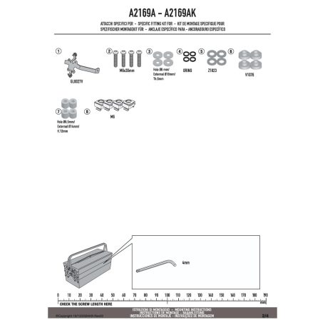 Rögzítő készlet GIVI szélvédőhöz (YAMAHA MT-07 2025 / MT-09 2024-2025)