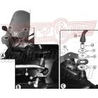 Plexi-szélvédő TARTÓ MBK Flame X 125 (07-12) / Yamaha Cignus X 125 (07-15) GIVI