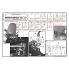 Plexi-szélvédő TARTÓ MBK Flame X 125 (07-12) / Yamaha Cignus X 125 (07-15) GIVI