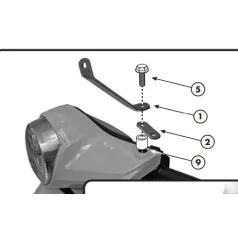 Plexi-szélvédő TARTÓ SYM FIDDLE II 50-125 (09-14) GIVI