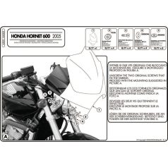 Plexi-szélvédő Honda Hornet 600 (05-06) GIVI