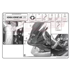 Plexi-szélvédő Honda Hornet 600 (07-10) GIVI (nem ABS)