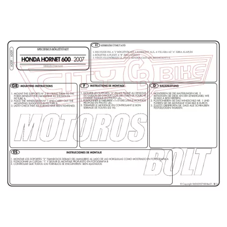 Plexi-szélvédő Honda Hornet 600 (07-10) GIVI (nem ABS)