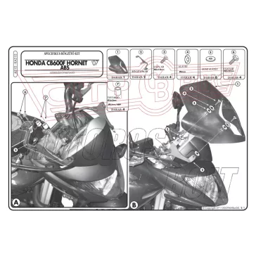 Plexi-szélvédő Honda Hornet 600 ABS (07-10) GIVI