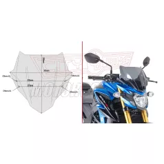 Plexi-szélvédő Suzuki GSX S750 (2017-2021) GIVI