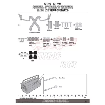 Plexi-szélvédő TARTÓ SUZUKI GSX S1000 (21 > 26) GIVI