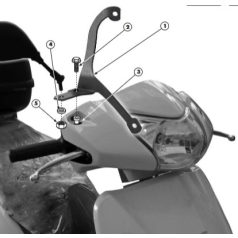 Plexi-szélvédő TARTÓ Honda Lead 110 (08-14) GIVI