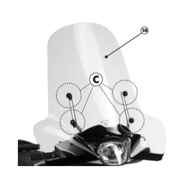 Plexi-szélvédő TARTÓ Honda SH 125I-150I (09-12) GIVI