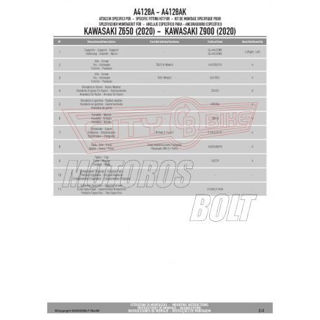 Plexi-szélvédő TARTÓ Kawasaki Z650/Z 900 (2020-2024) GIVI