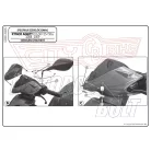 Plexi-szélvédő TARTÓ Kymco Agility 50-125-150-200 R16 (08-13) GIVI