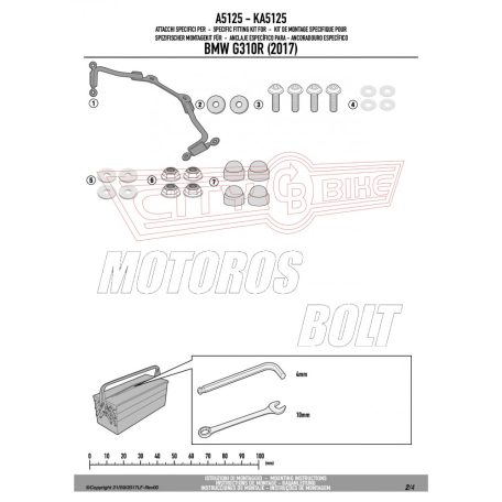 Plexi-szélvédő BMW G 310 R (2017-2023) GIVI Füst színű