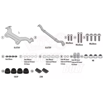 Plexi-szélvédő TARTÓ BMW F 900 R (2020-2026) GIVI