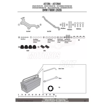 Plexi-szélvédő TARTÓ BMW F 900 R (2020-2026) GIVI