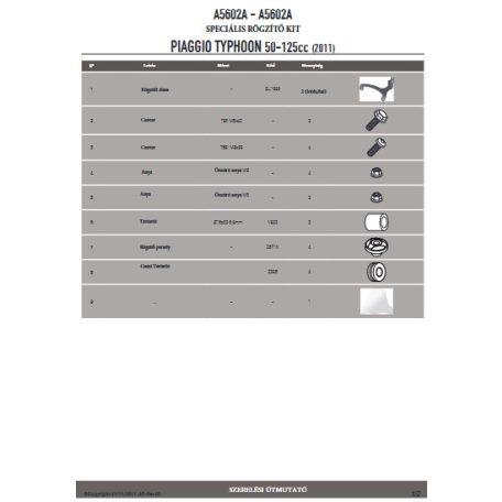 Plexi-szélvédő TARTÓ Aprilia SR MOTARD 2T E4 18-, 4T 4V 13- / Piaggio Typhoon 50-125 (11-17) GIVI