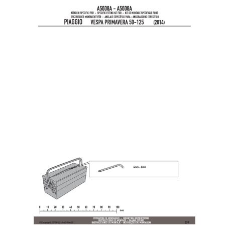 Plexi-szélvédő TARTÓ PIAGGIO VESPA PRIMAVERA 50-125-150 (14-24)