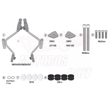   Plexi-szélvédő TARTÓ PIAGGIO BEVERLY 300-400 HPE (21-24) GIVI