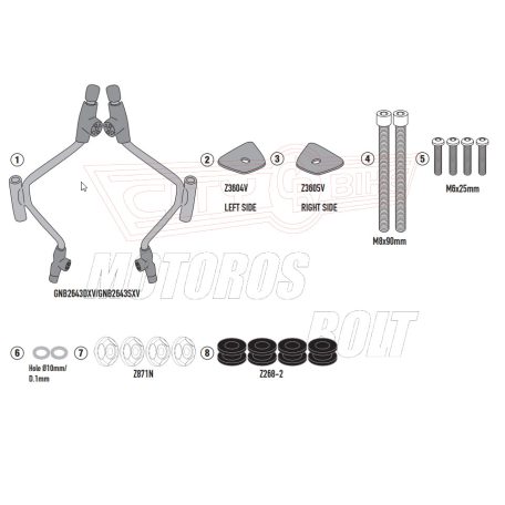 Plexi-szélvédő TARTÓ PIAGGIO BEVERLY 300-400 HPE (21-24) GIVI