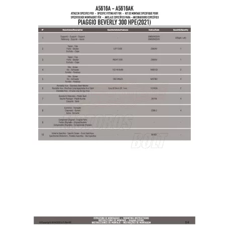 Plexi-szélvédő TARTÓ PIAGGIO BEVERLY 300-400 HPE (21-24) GIVI