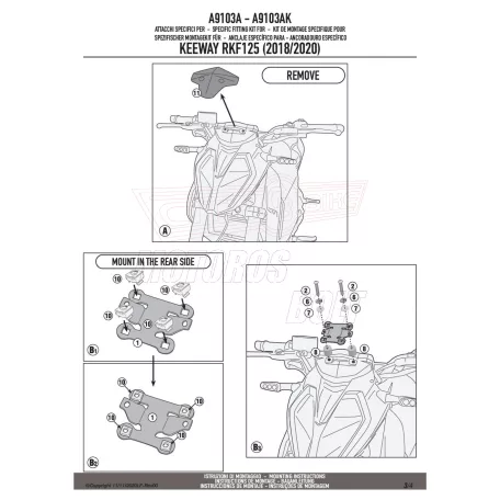 Plexi-szélvédő TARTÓ KYMCO AGILITY 50-125-150-200 / R16+ / S 125 (14-24) GIVI