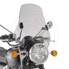   Túraszélvédő kerek lámpás motorokhoz, kormányra fogatható (GIVI)